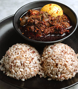 Home ofada rice